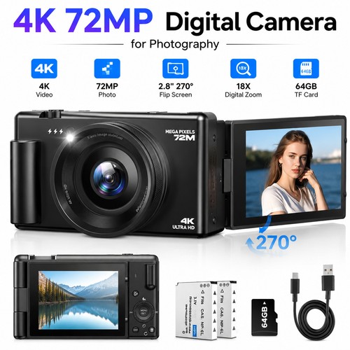Fotocamera digitale 4k - mp,