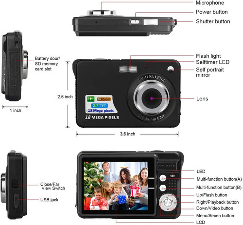Fotocamera digitale lantexg - fotocamera,